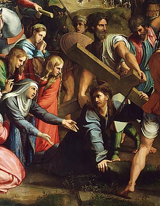 Christ Falls on the Way to Calvary Raphael, 1516