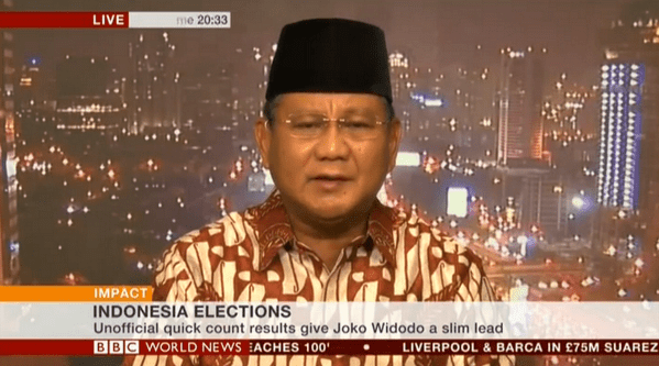 Prabowo tampil di BBC World News Impact (BBC)